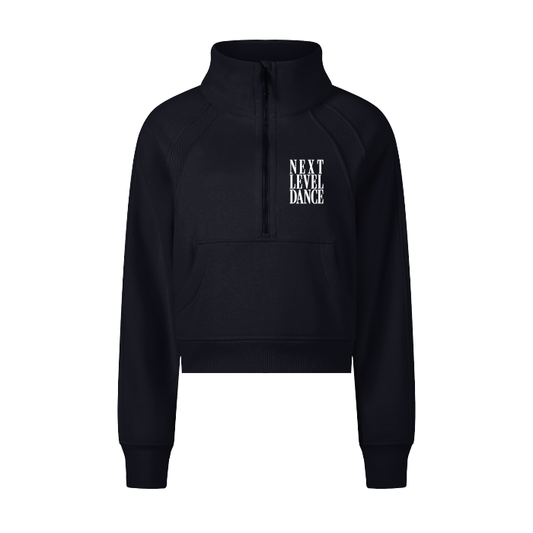 Adult 1/4 Zip Sweatshirt in Black